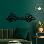 Wallity Mountains Escultura de Pared de Metal Negra